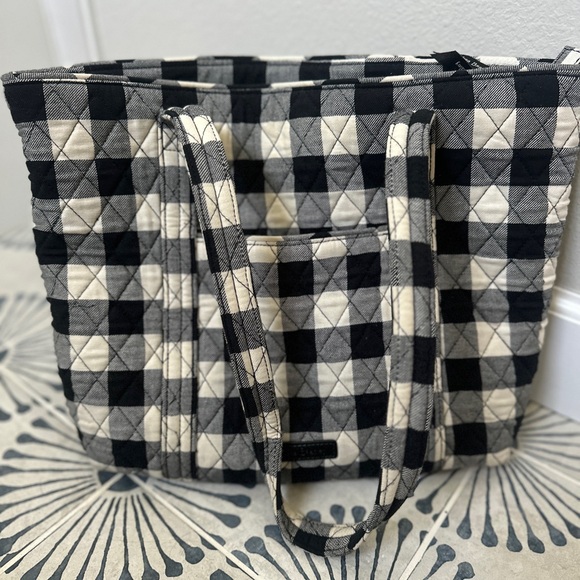 Vera Bradley Black and White Checkered Travel Bag - Picture 1 of 6